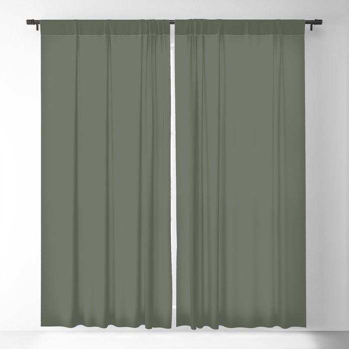 Forest Green Solid Color 2022 Trending Hue Sherwin Williams Rosemary SW 6187 Blackout Curtain
