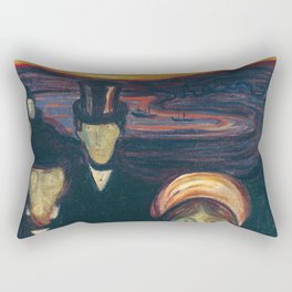 Edvard Munch Anxiety Angst Rectangular Pillow
