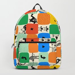 Playing Animals Kids Pattern Backpack