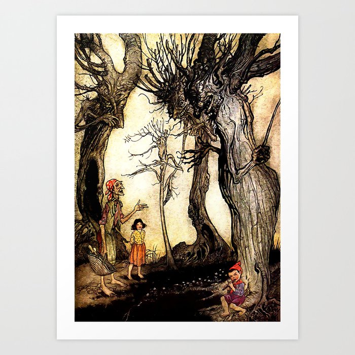 “The Trees and the Axe” by Arthur Rackham Art Print
