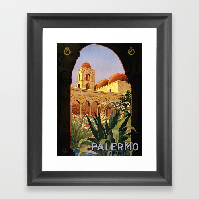 Vintage poster - Palermo Framed Art Print