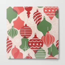 Modern Christmas Ornaments Minimalist Holidays Red Green Pattern Metal Print | Christmastree, Green, Graphicdesign, Christmasbaubles, Modernart, Red, Christmaspattern, Modern, Modart, Modernchristmas 