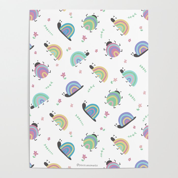 Rainbow Critters Poster