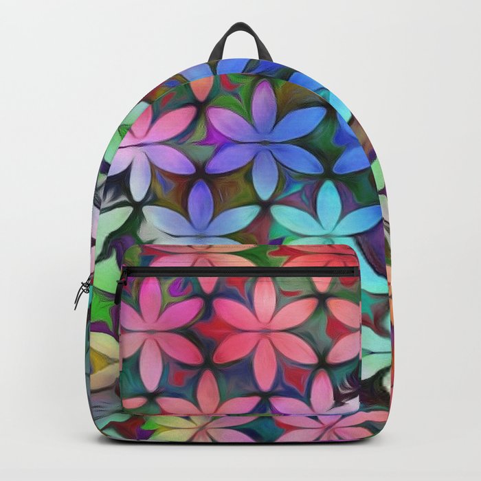 Tropical Rainbow Daisies Backpack