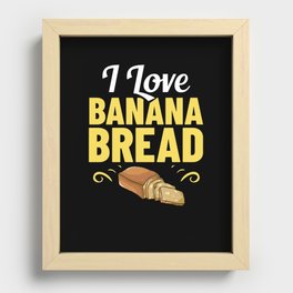 Banana Bread Recipe Chocolate Chip Nuts Vegan Recessed Framed Print