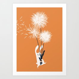 Bunny and Dandelion Bouquet Art Print