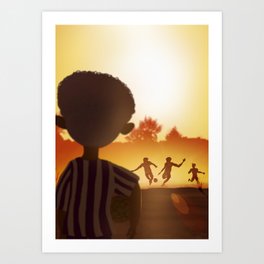 One Day | Soccer in the Heat of day Art Print