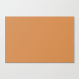 Dark Orange Solid Color Pairs Pantone Buckskin 16-1342 TCX - Shades of Orange Hues Canvas Print
