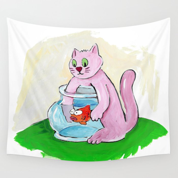 Cat discount eating goldfish