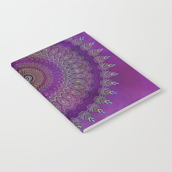 Precious Mandala in rich purple and pink tones Notebook