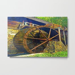 Gristmill Water Wheel Metal Print