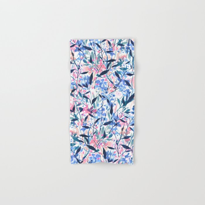 Wandering Wildflowers Blue Hand & Bath Towel