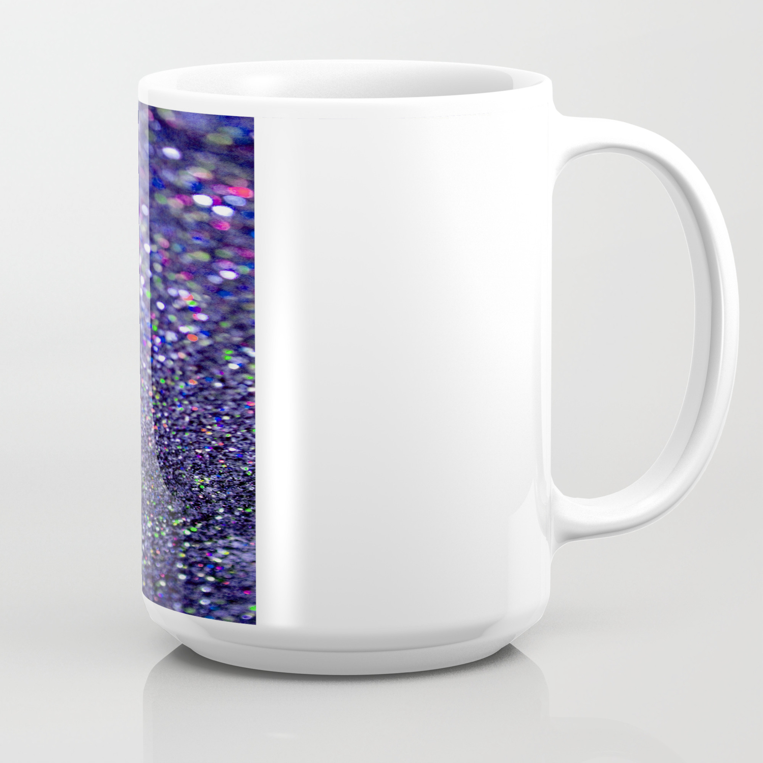 purple glass mug