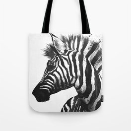 Zebra head - watercolor art Tote Bag