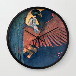 “Escape on the Griffin” by Elenore Abbott Wall Clock