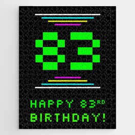 [ Thumbnail: 83rd Birthday - Nerdy Geeky Pixelated 8-Bit Computing Graphics Inspired Look Jigsaw Puzzle ]