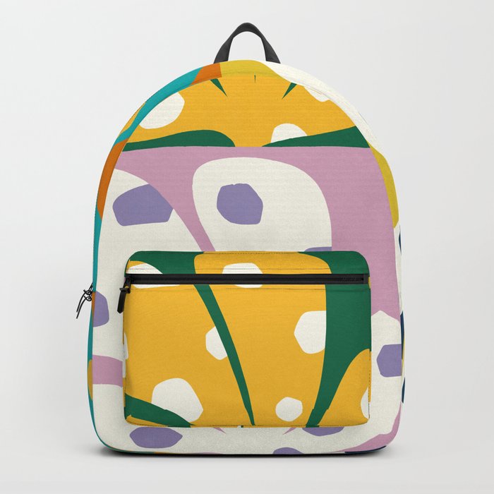 Spots patterned color leaves patchwork 2 Backpack