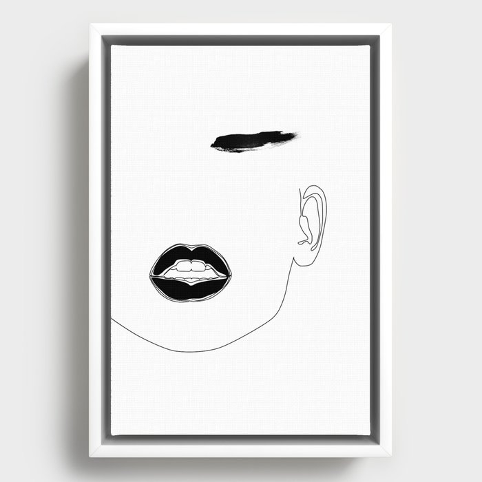 Lip & Brow Framed Canvas