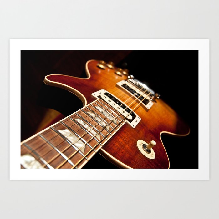 Sunburst Electric Guitar Art Print by iluphoto | Society6