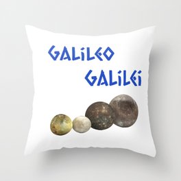 Galileo Galilei Jupiter Moons Throw Pillow