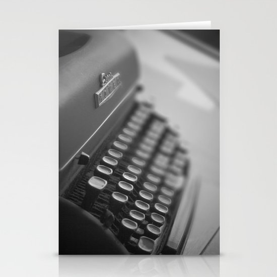 Black and White Typewriter Stationery Cards