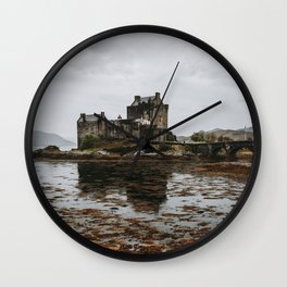 Eliean Donan Castle Scotland nature isle of skye scottish castles Wall Clock