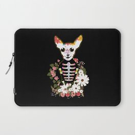 Chihuahua Dog Muertos Day Of Dead Sugar Skull Laptop Sleeve