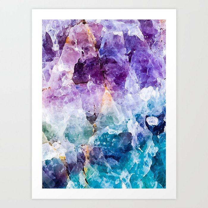 Multicolor quartz texture Art Print