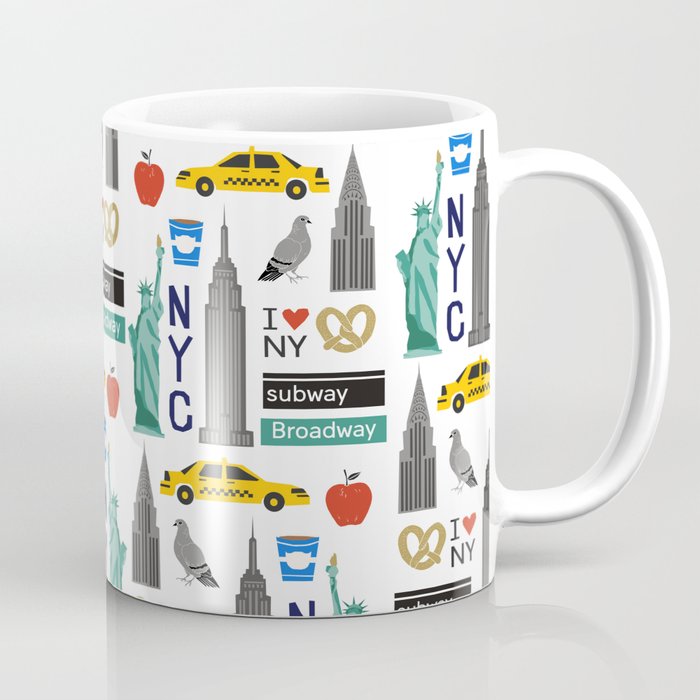 NYC travel pattern fun kids decor boys and girls nursery new york city theme Coffee Mug