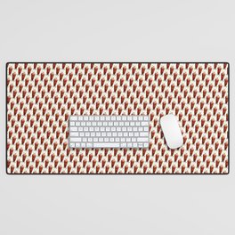 Chocolate Milkshake Pattern - White Desk Mat