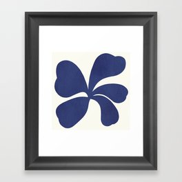 Abstract-botanical 16 blue Framed Art Print