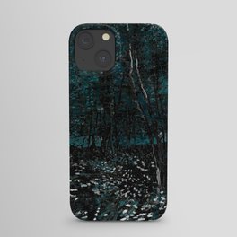Dark Teal Van Gogh Trees & Underwood iPhone Case