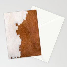 White and Brown Cowhide | Farmhouse Style Stationery Card