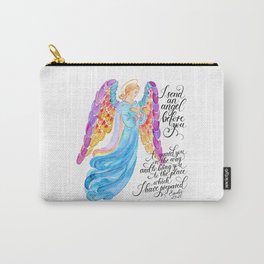 Guardian Angel, bible verse from Exodus 23:20 Carry-All Pouch