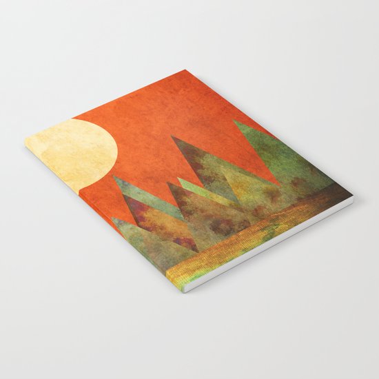 Many Moons Ago, Abstract Landscape Art Notebook