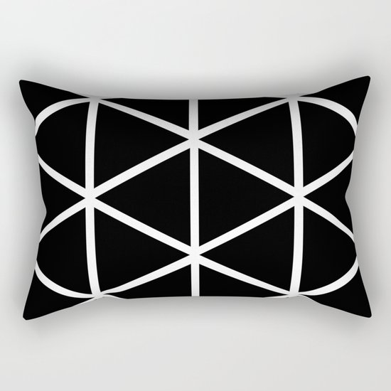 BLACK & WHITE TRIANGLES 2 Rectangular Pillow