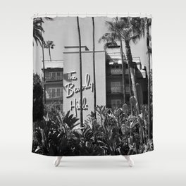 Beverly Hills Hotel, California black and white photograph / black and white photography Shower Curtain