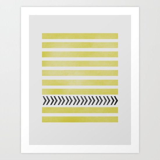 STRIPES AND ARROWS Art Print