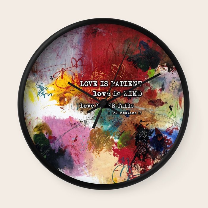 Love Never Fails Scripture Bible Verse Abstract Art Painting By
