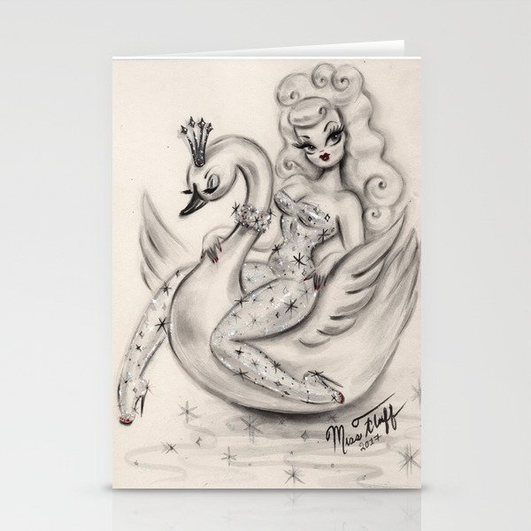 Swan Girl Stationery Cards