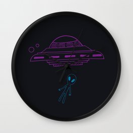attack by a tiny alien Wall Clock