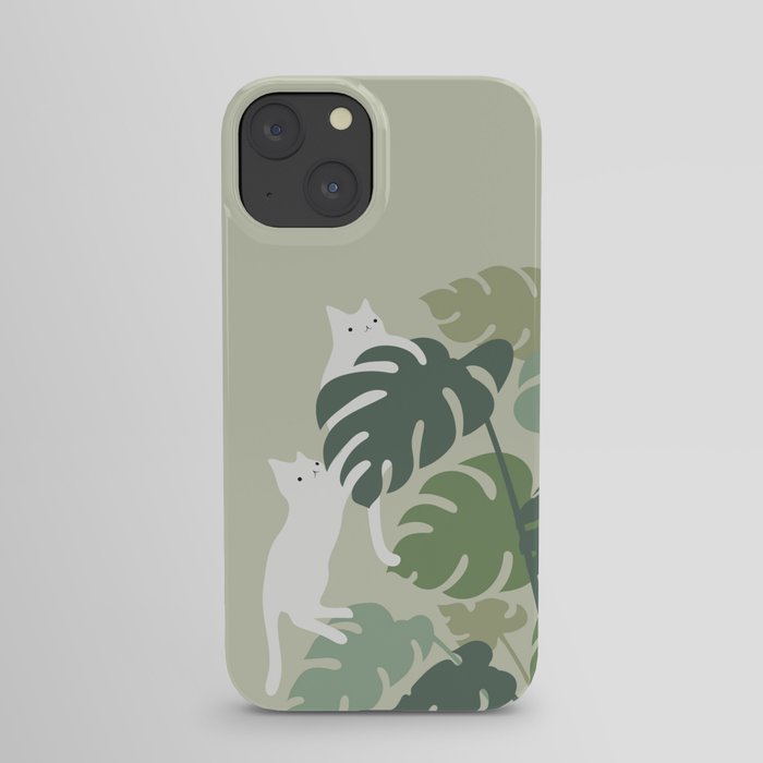 Cat and Plant 42 iPhone Case