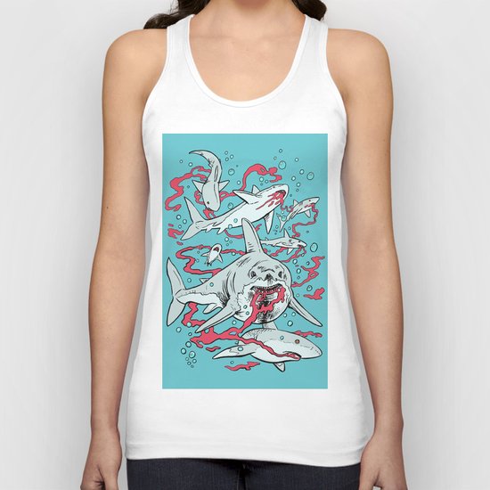 SHARKS AFTER LUNCH Unisex Tank Top