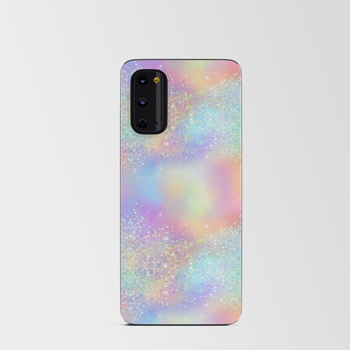 Pretty Holographic Glitter Rainbow Android Card Case
