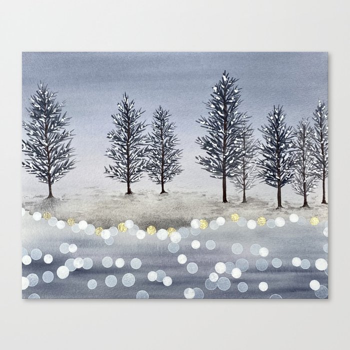 Winter on the Lake Canvas Print