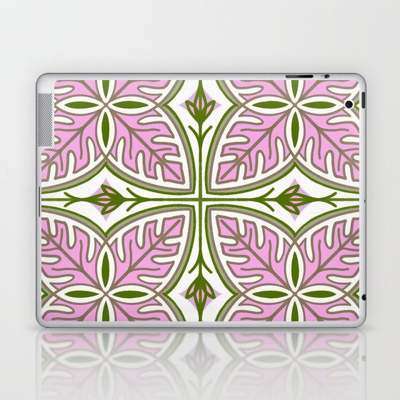 Modern Pink and Green Tropical Laptop & iPad Skin