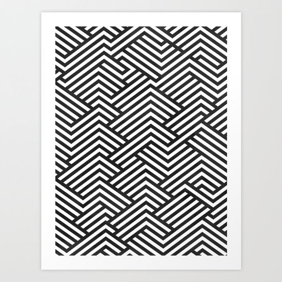 Bw Labyrinth Art Print