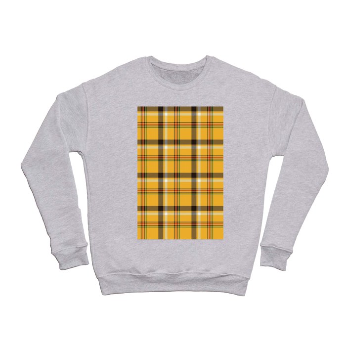 Vintage Yellow Tartan Plaid Pattern Crewneck Sweatshirt