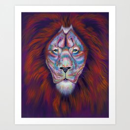 Colourful Lion Art Print - I See You Art Print