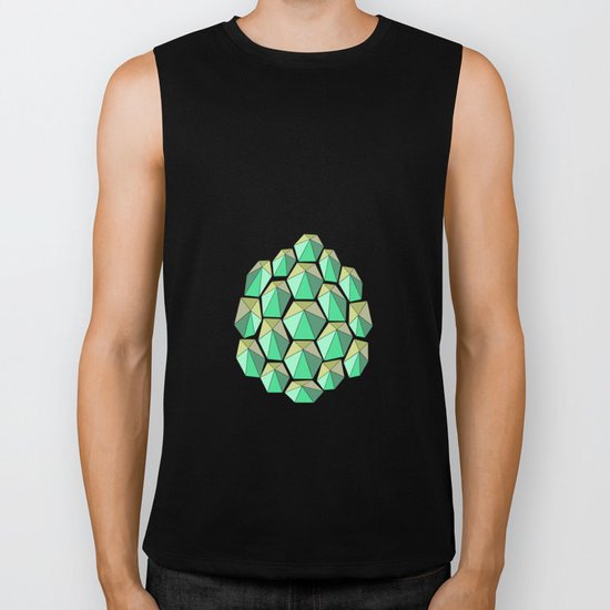 pineapple anatomy 4 Biker Tank